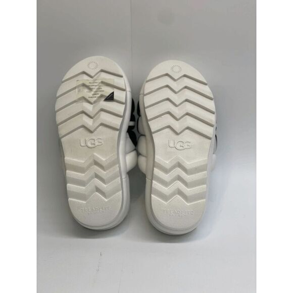 UGG Women's Maxi Slide Logo Sandals - White 6 - Picture 4 of 10